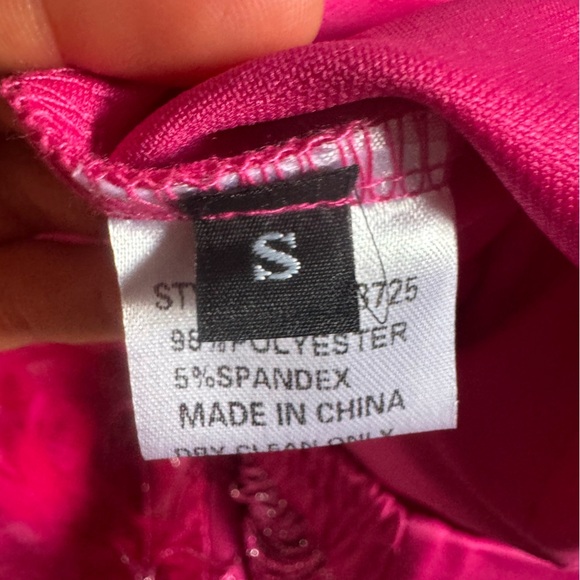 Judith March skirt pink fuchsia fringe feather mini elastic waist flapper small - Picture 3 of 9